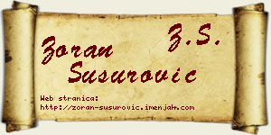 Zoran Susurović vizit kartica